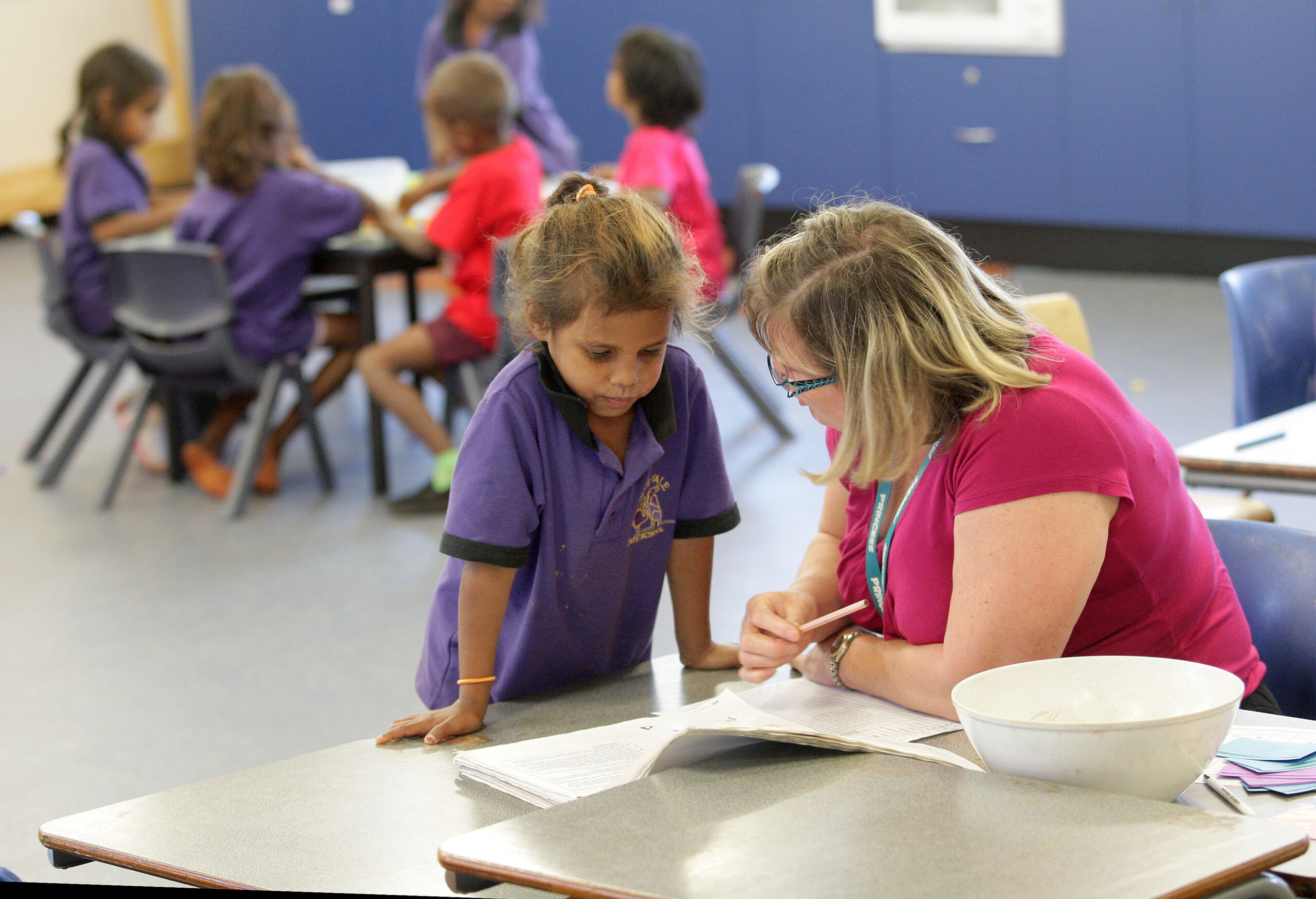 Hopevale Teacher teaching student Teacher applying skills from professional development program for teachers